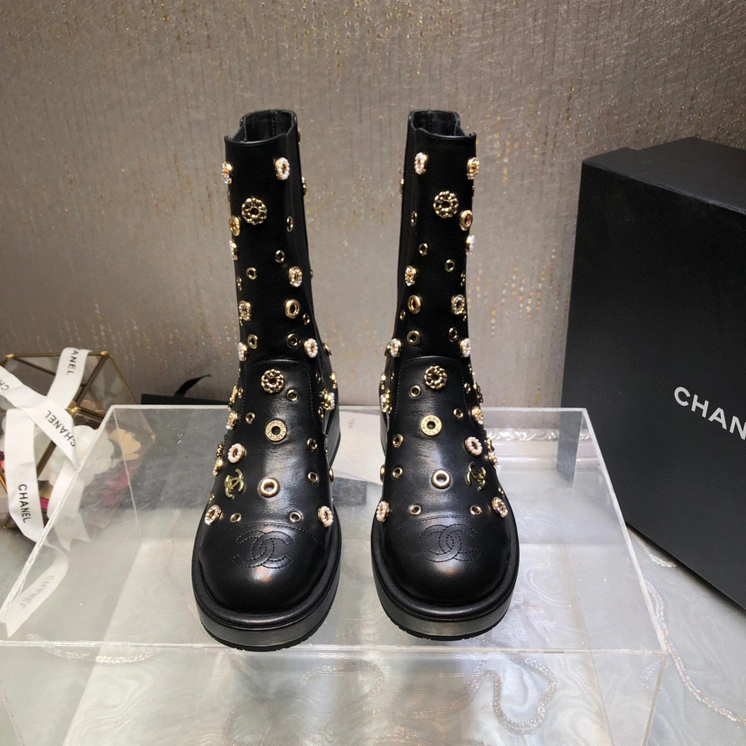 coco- heel height ：4.5cm， Forefoot 2cm，Barrel height ：20cm。 Calfskin Sheepskin item:B-X198J2011